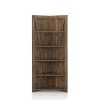 Helsa Reclaimed Oak 5-Shelf Corner Display Bookcase by Furniture of America