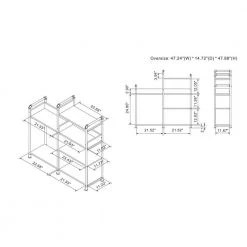 Verdana 47.24 in. Wide Reclaimed Oak 6-Shelf Standard Bookcase by Furniture of America 14 Verdana 47.24 in. Wide Reclaimed Oak 6-Shelf Standard Bookcase by Furniture of America -Furniture of America Sales Store reclaimed oak furniture of america bookcases bookshelves ynj 1983c25 76 1000
