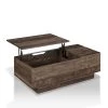 Klondike 47.32 in. Reclaimed Oak Rectangle Wood Coffee Table with Lift Top by Furniture of America