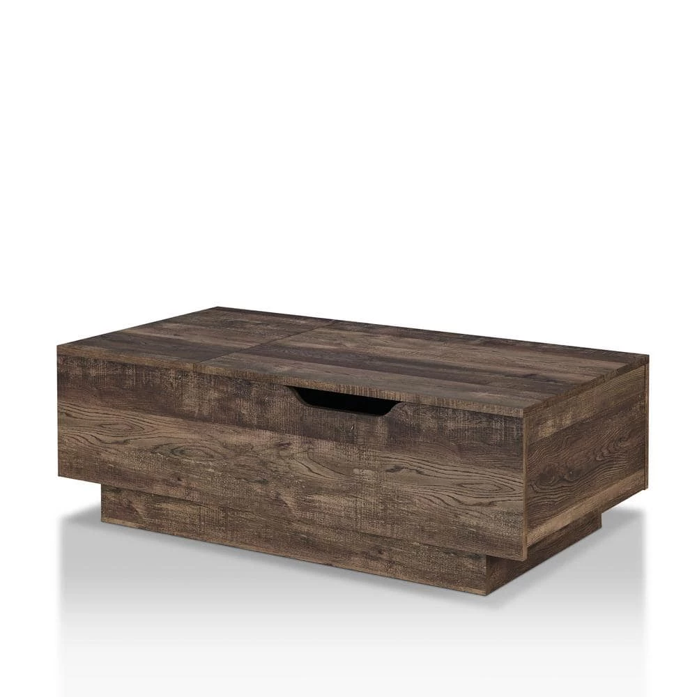 Klondike 47.32 in. Reclaimed Oak Rectangle Wood Coffee Table with Lift Top by Furniture of America 3 Klondike 47.32 in. Reclaimed Oak Rectangle Wood Coffee Table with Lift Top by Furniture of America - Image 3