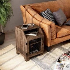 Oren Reclaimed Oak 3-Shelf End Table by Furniture of America -Furniture of America Sales Store reclaimed oak furniture of america end side tables hfw 19900c25 c3 1000