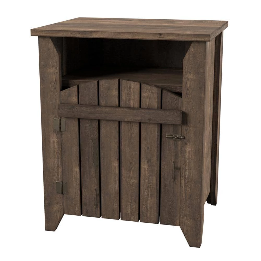 Beli Reclaimed Oak 1-Cabinet End Table by Furniture of America 1 Beli Reclaimed Oak 1-Cabinet End Table by Furniture of America