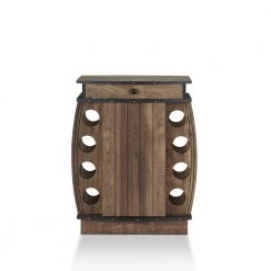 Camby Reclaimed Oak 8-Bottle Wine Cabinet by Furniture of America