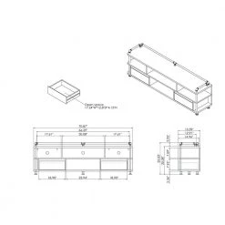 Osman 71 in. Reclaimed Oak TV Console with 2-Storage Drawers Fits TVs Up To 80 in. with Cable Management by Furniture of America -Furniture of America Sales Store reclaimed oak furniture of america tv stands fgi 19800c25 76 1000