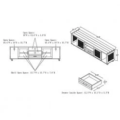 Coopern 71 in. Reclaimed Oak TV Stand Fits TVs Up to 80 in. with Storage by Furniture of America -Furniture of America Sales Store reclaimed oak furniture of america tv stands hfw 1697c25 tv 40 1000