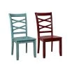 Fairmont Red and Blue Wood High Back Dining Chairs (Set of 2) by Furniture of America