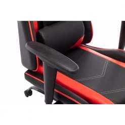 Nyomi Red Polyvinyl Gaming Chair with Adjustable Footrest and Headpillow by Furniture of America -Furniture of America Sales Store red furniture of america gaming chairs idf 6003 rd 4f 1000