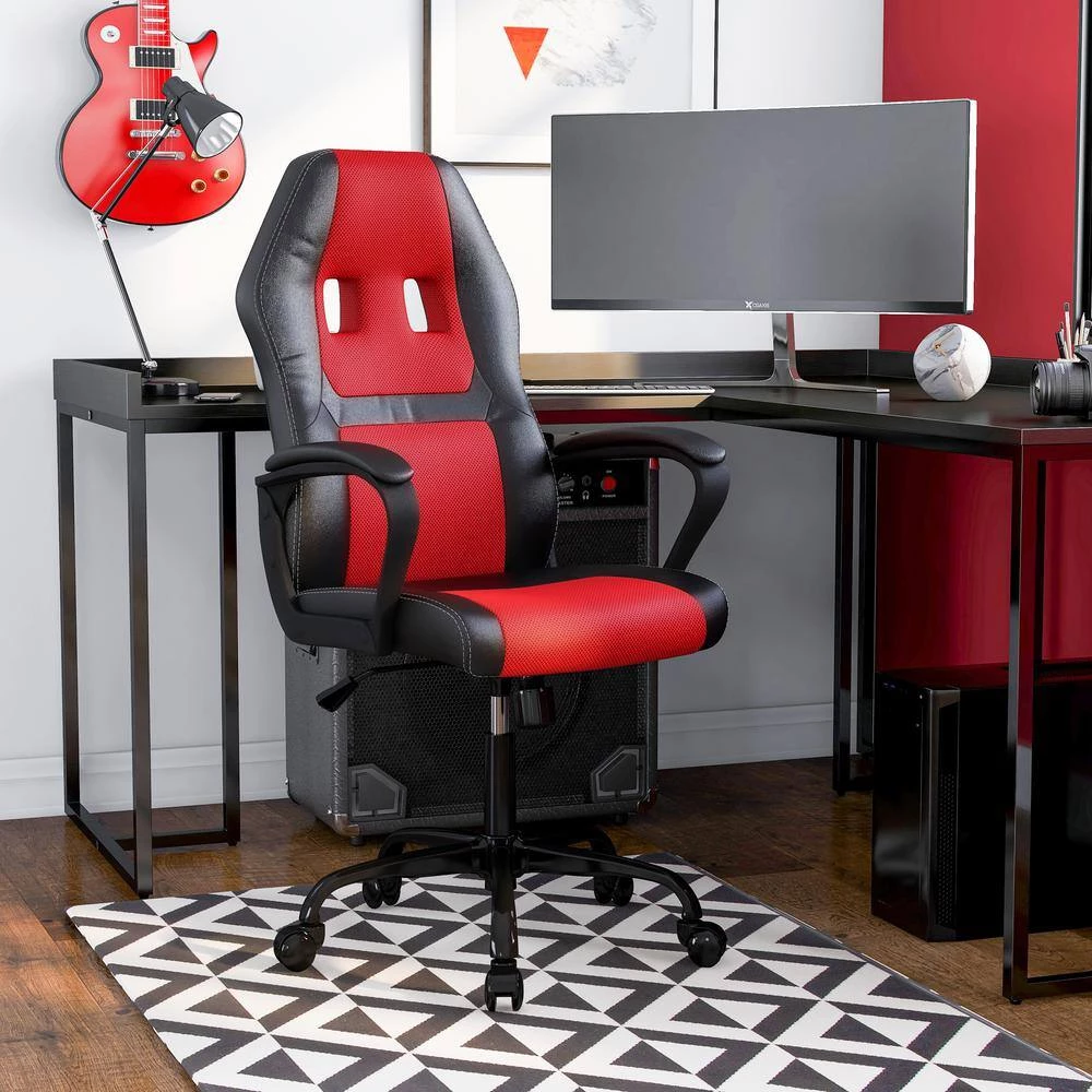 Aleni Regular Red Breathable Mesh Office Chair with Adjustable Heigh by Furniture of America 6 Aleni Regular Red Breathable Mesh Office Chair with Adjustable Heigh by Furniture of America - Image 6