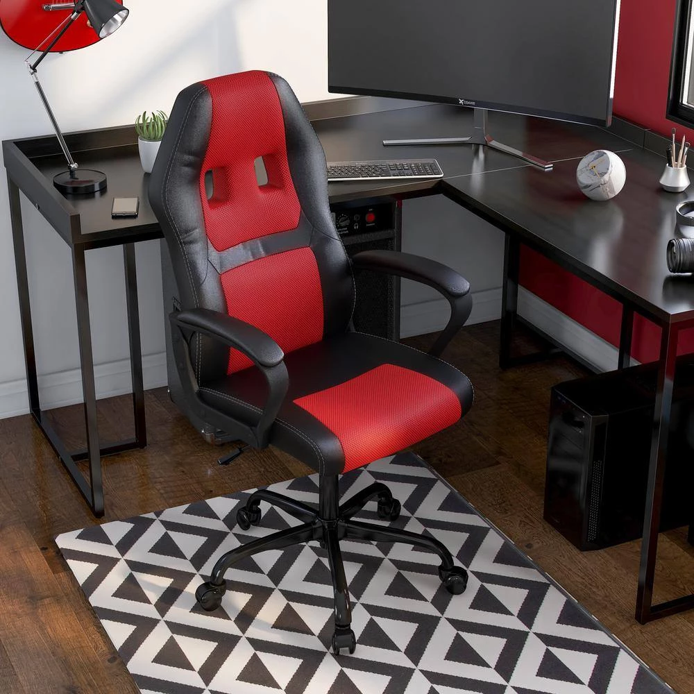Aleni Regular Red Breathable Mesh Office Chair with Adjustable Heigh by Furniture of America 3 Aleni Regular Red Breathable Mesh Office Chair with Adjustable Heigh by Furniture of America - Image 3