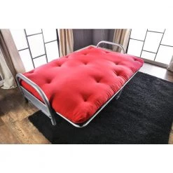 Overland Park 6 in. Medium Foam Cotton Smooth Top Twin Futon Mattress by Furniture of America -Furniture of America Sales Store red furniture of america mattresses idf fp 2417br 4f 1000