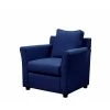 Beltram Royal Blue Woven Linen Accent Arm Chair by Furniture of America