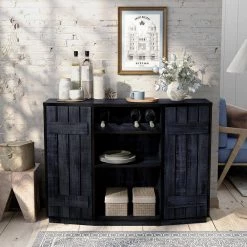 Shedd Rustic Navy Blue Buffet with 2 Shelves by Furniture of America -Furniture of America Sales Store rustic navy blue furniture of america sideboards buffet tables ynj 2174c41 31 1000