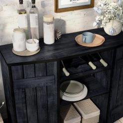 Shedd Rustic Navy Blue Buffet with 2 Shelves by Furniture of America -Furniture of America Sales Store rustic navy blue furniture of america sideboards buffet tables ynj 2174c41 fa 1000
