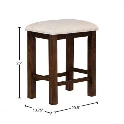 Creeke 25 in. Rustic Oak and Beige Backless Wood Counter Height Stools (Set of 2) by Furniture of America -Furniture of America Sales Store rustic oak and beige furniture of america bar stools idf 3902bc 40 1000