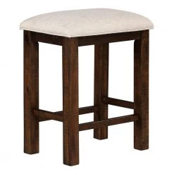 Creeke 25 in. Rustic Oak and Beige Backless Wood Counter Height Stools (Set of 2) by Furniture of America -Furniture of America Sales Store rustic oak and beige furniture of america bar stools idf 3902bc 4f 1000