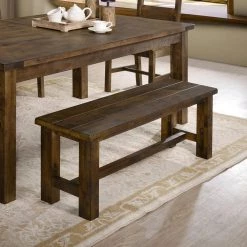 Stella Rustic Oak Wood Bench by Furniture of America 9 Stella Rustic Oak Wood Bench by Furniture of America -Furniture of America Sales Store rustic oak furniture of america dining benches idf 3060bn 31 1000