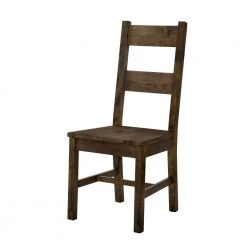 Stella Rustic Oak Wood Ladder Side Chair (Set of 2) by Furniture of America