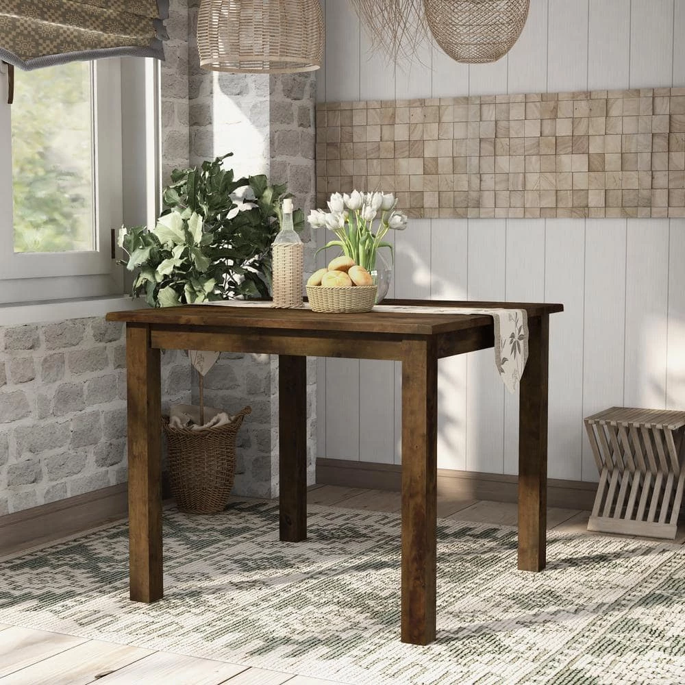 Stella Rustic Oak Counter Height Dining Table by Furniture of America 10 Stella Rustic Oak Counter Height Dining Table by Furniture of America - Image 10