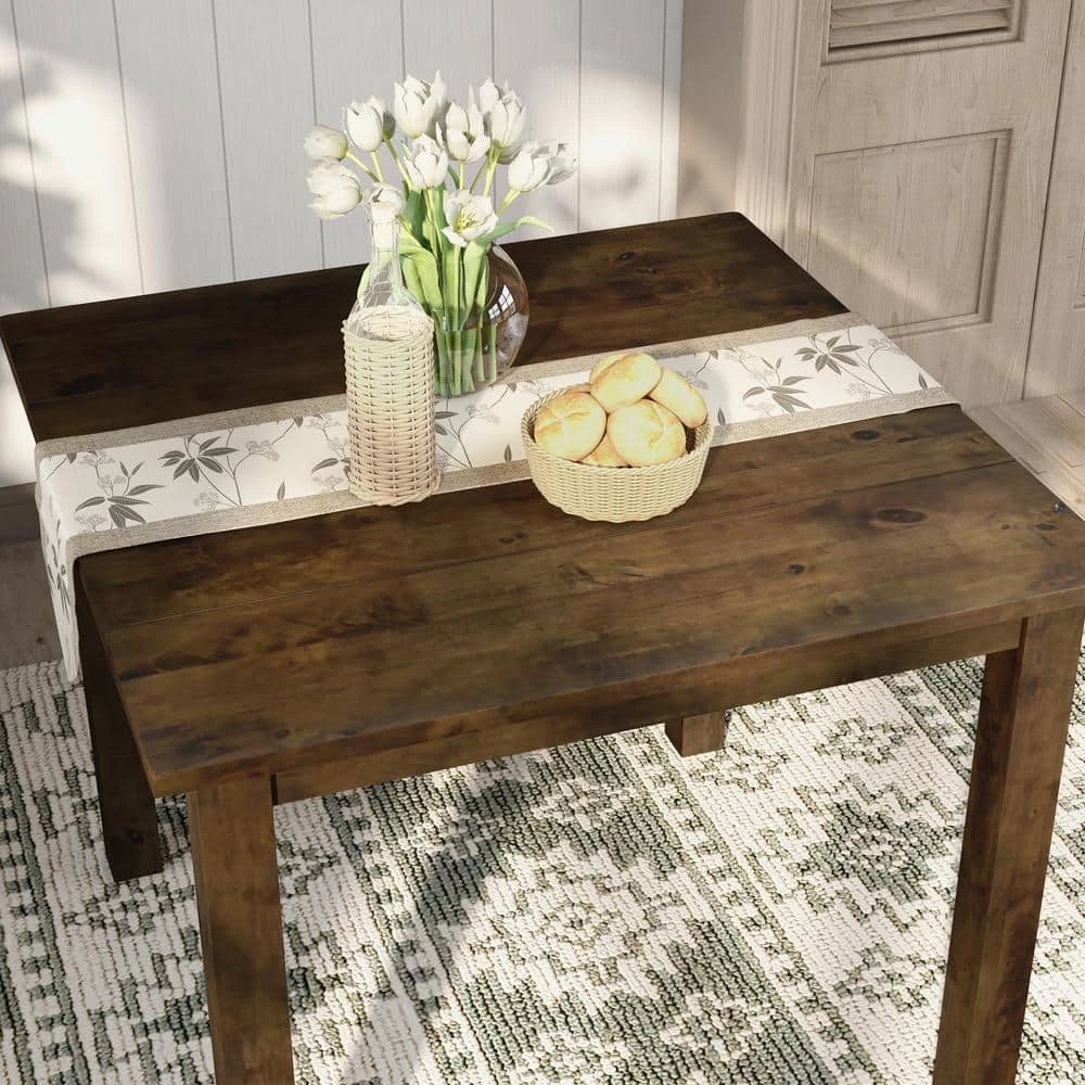 Stella Rustic Oak Counter Height Dining Table by Furniture of America 4 Stella Rustic Oak Counter Height Dining Table by Furniture of America - Image 4