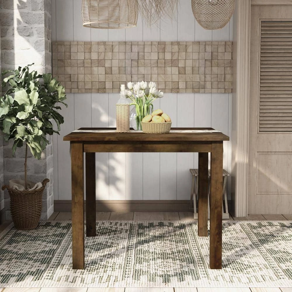 Stella Rustic Oak Counter Height Dining Table by Furniture of America 5 Stella Rustic Oak Counter Height Dining Table by Furniture of America - Image 5