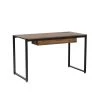 Nileman 50.38 in. Rectangular Sand Black and Natural Tone Writing Desk with 1-Drawer by Furniture of America
