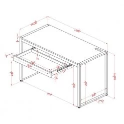 Nileman 50.38 in. Rectangular Sand Black and Natural Tone Writing Desk with 1-Drawer by Furniture of America 12 Nileman 50.38 in. Rectangular Sand Black and Natural Tone Writing Desk with 1-Drawer by Furniture of America -Furniture of America Sales Store sand black and natural tone furniture of america writing desks idf dk913 76 1000