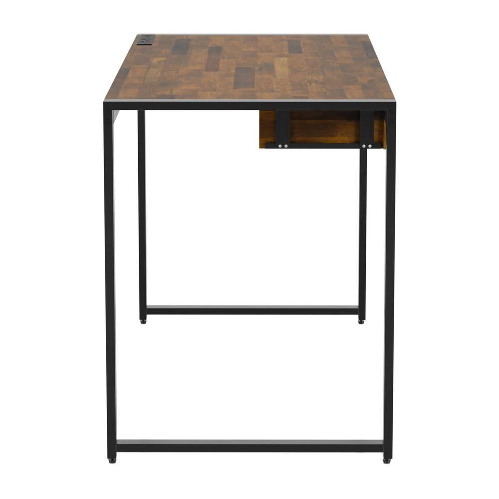 Nileman 50.38 in. Rectangular Sand Black and Natural Tone Writing Desk with 1-Drawer by Furniture of America 2 Nileman 50.38 in. Rectangular Sand Black and Natural Tone Writing Desk with 1-Drawer by Furniture of America - Image 2