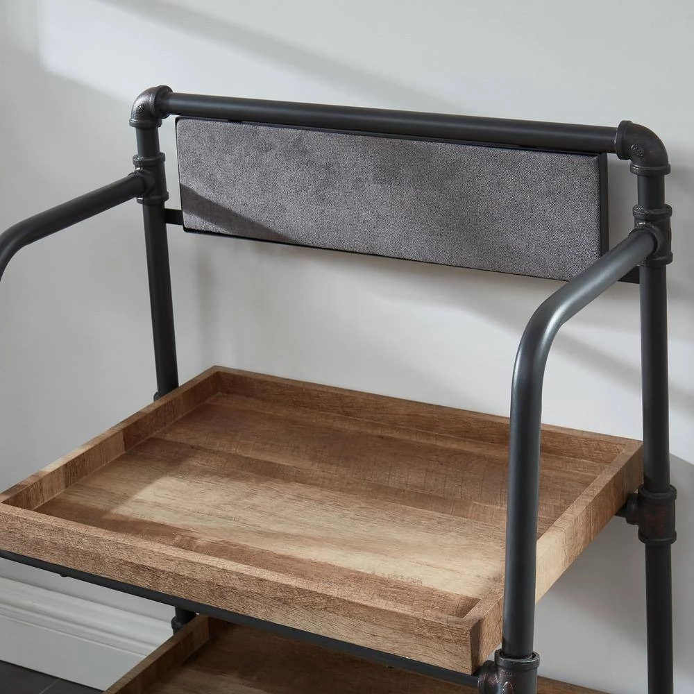 Sabela 59 in. H Sand Black 4-Shelf Bookcase by Furniture of America 4 Sabela 59 in. H Sand Black 4-Shelf Bookcase by Furniture of America - Image 4