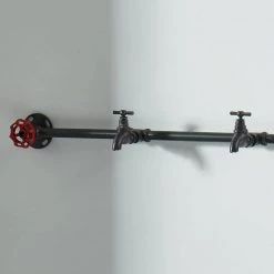 Wilbur Sand Black Floating Coat Rack With Faucet & Valve Hooks by Furniture of America -Furniture of America Sales Store sand black furniture of america coat racks idf ac557 c3 1000