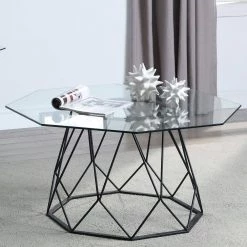 Mysen 36 in. Sand Black Powder Coating Octagon Glass Top Coffee Table by Furniture of America 8 Mysen 36 in. Sand Black Powder Coating Octagon Glass Top Coffee Table by Furniture of America -Furniture of America Sales Store sand black powder coating furniture of america coffee tables idf 4374bk c c3 1000