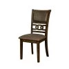 Ilana Satin Walnut Leatherette Ring Side Chair (Set of 2) by Furniture of America