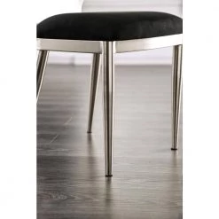 Zaniel Silver and Black Side Chairs (Set of 2) by Furniture of America 10 Zaniel Silver and Black Side Chairs (Set of 2) by Furniture of America -Furniture of America Sales Store silver and black furniture of america dining chairs idf 3743sc 4f 1000