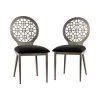 Zaniel Silver and Black Side Chairs (Set of 2) by Furniture of America