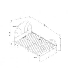 Delco Silver Metal Full Platform Bed by Furniture of America -Furniture of America Sales Store silver furniture of america kids beds idf 7712sv f 76 1000