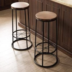 Cera 33 in. Toasted Barnwood Round Bar Height Stool (Set of 2) by Furniture of America 9 Cera 33 in. Toasted Barnwood Round Bar Height Stool (Set of 2) by Furniture of America -Furniture of America Sales Store toasted barnwood furniture of america bar stools ynj 1975c28 bs 31 1000