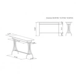 Mordantante 59.06 in. Rectangle Toasted Barnwood Wood Counter Height Table (Seats 6) by Furniture of America -Furniture of America Sales Store toasted barnwood furniture of america kitchen dining tables ynj 1974c28 76 1000