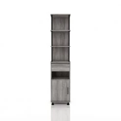 Osman 72 in. H Vintage Gray 4-Shelf Accent Bookcase with 1-Drawer by Furniture of America -Furniture of America Sales Store vintage gray furniture of america bookcases bookshelves fgi 19800c35 tr 31 1000