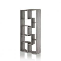 Galva 35.4 in. Wide Vintange Gray Oak 12-Shelf Geometric Bookcase by Furniture of America 15 Galva 35.4 in. Wide Vintange Gray Oak 12-Shelf Geometric Bookcase by Furniture of America -Furniture of America Sales Store vintage gray oak furniture of america bookcases bookshelves hfw 2082c35 c3 1000