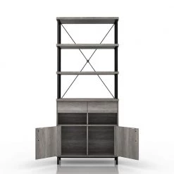 Gastoni 31.5 in. Wide Vintage Gray Oak 4-Shelf Accent Bookcase by Furniture of America 14 Gastoni 31.5 in. Wide Vintage Gray Oak 4-Shelf Accent Bookcase by Furniture of America -Furniture of America Sales Store vintage gray oak furniture of america bookcases bookshelves ynj 20804c35 4f 1000