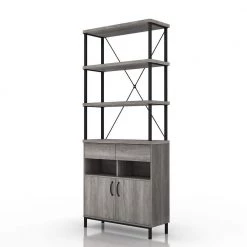 Gastoni 31.5 in. Wide Vintage Gray Oak 4-Shelf Accent Bookcase by Furniture of America 13 Gastoni 31.5 in. Wide Vintage Gray Oak 4-Shelf Accent Bookcase by Furniture of America -Furniture of America Sales Store vintage gray oak furniture of america bookcases bookshelves ynj 20804c35 c3 1000