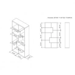 Merilyn 35 in. Wide Vintage Gray Oak 8-Shelf Accent Bookcase by Furniture of America 20 Merilyn 35 in. Wide Vintage Gray Oak 8-Shelf Accent Bookcase by Furniture of America -Furniture of America Sales Store vintage gray oak furniture of america bookcases bookshelves ynj 2083c35 76 1000