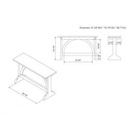 Hava 47.24 in. Vintage Gray Oak Rectangle Wood Console Table by Furniture of America 12 Hava 47.24 in. Vintage Gray Oak Rectangle Wood Console Table by Furniture of America -Furniture of America Sales Store vintage gray oak furniture of america console tables ynj 19901c35 76 1000