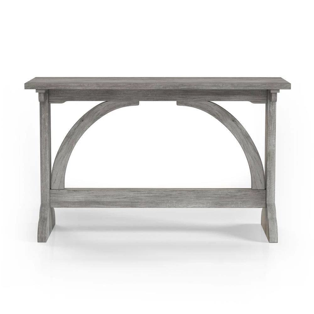 Hava 47.24 in. Vintage Gray Oak Rectangle Wood Console Table by Furniture of America 3 Hava 47.24 in. Vintage Gray Oak Rectangle Wood Console Table by Furniture of America - Image 3