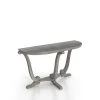 Dongola 47.95 in. Vintage Gray Oak Half Moon Wood Console Table by Furniture of America