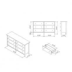 Kerani 6-Drawer Vintage Gray Oak Dresser (29.13 in. H x 52.56 in. W x 15.75 in. D) by Furniture of America -Furniture of America Sales Store vintage gray oak furniture of america dressers ynj 19603c35 l 76 1000