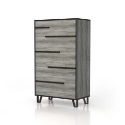 Taneytown 5-Drawer Vintage Gray Oak Dresser (53.07 in. H X 31.5 in. W X 16.65) by Furniture of America