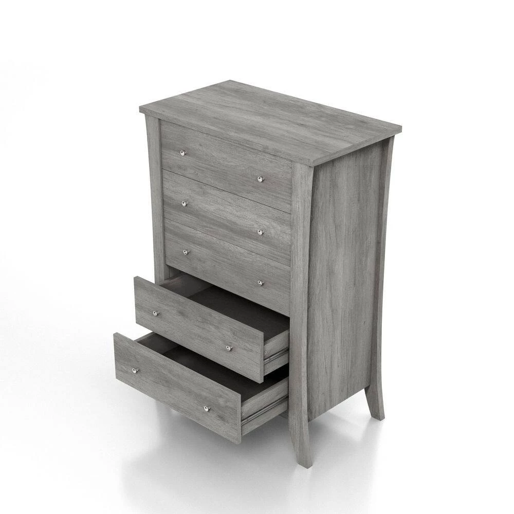 Amberdahl 5-Drawer Vintage Gray Oak Dresser (43.5 in. H X 31.65 in. W X 17.28 in. D) by Furniture of America 7 Amberdahl 5-Drawer Vintage Gray Oak Dresser (43.5 in. H X 31.65 in. W X 17.28 in. D) by Furniture of America - Image 7