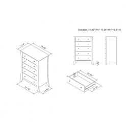 Amberdahl 5-Drawer Vintage Gray Oak Dresser (43.5 in. H X 31.65 in. W X 17.28 in. D) by Furniture of America 22 Amberdahl 5-Drawer Vintage Gray Oak Dresser (43.5 in. H X 31.65 in. W X 17.28 in. D) by Furniture of America -Furniture of America Sales Store vintage gray oak furniture of america dressers ynj 2062c35 76 1000