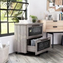 Kalamara Vintage Gray Oak File Cabinet with 2-Drawers by Furniture of America -Furniture of America Sales Store vintage gray oak furniture of america file cabinets hfw 2050c35 4f 1000