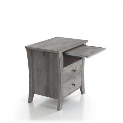 Cloveryl 3-Drawer Vintage Gray Oak Nightstand (24.33 in. H X 23.62 in. W X 16.08 in. D) by Furniture of America -Furniture of America Sales Store vintage gray oak furniture of america nightstands ynj 2069c35 1f 1000